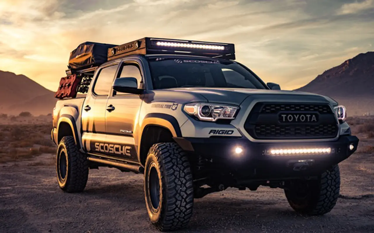 Light bars on an off road vehicle