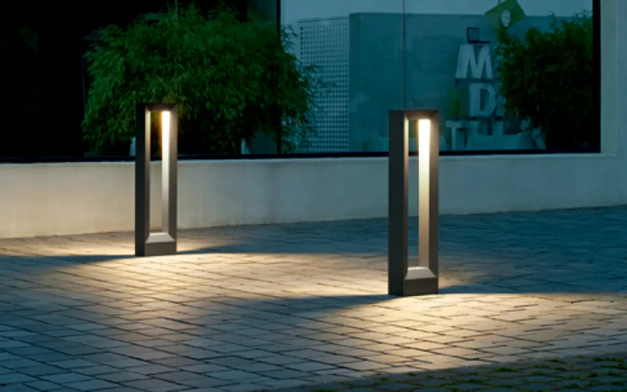 Bollard lights along a pathway2
