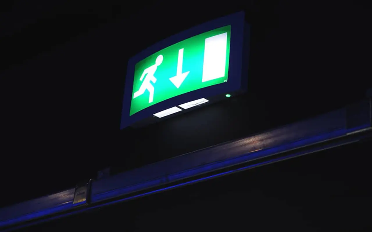 Emergency lights in a commercial building
